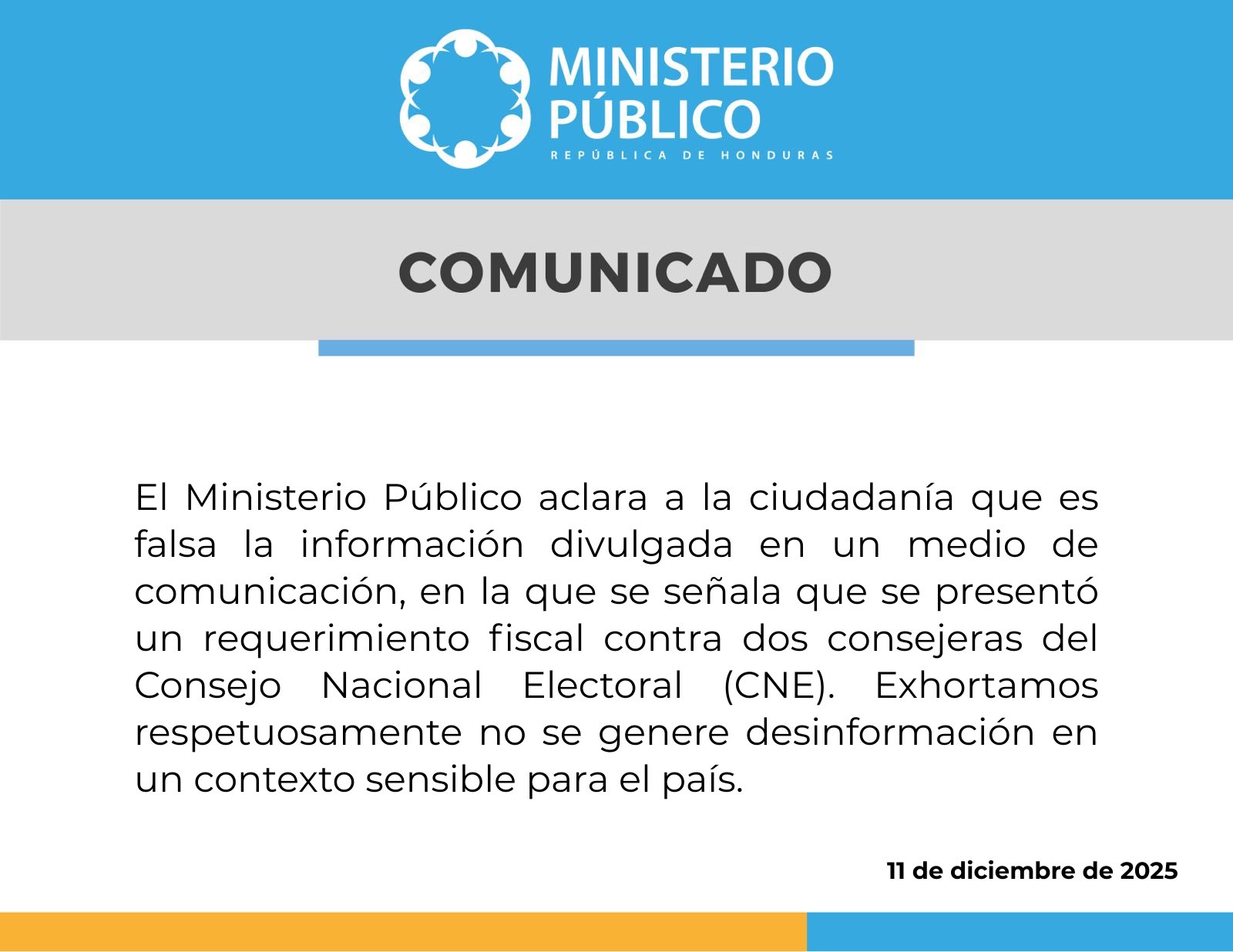 MP asegura que no hay ordenes de Captura contra consejeras