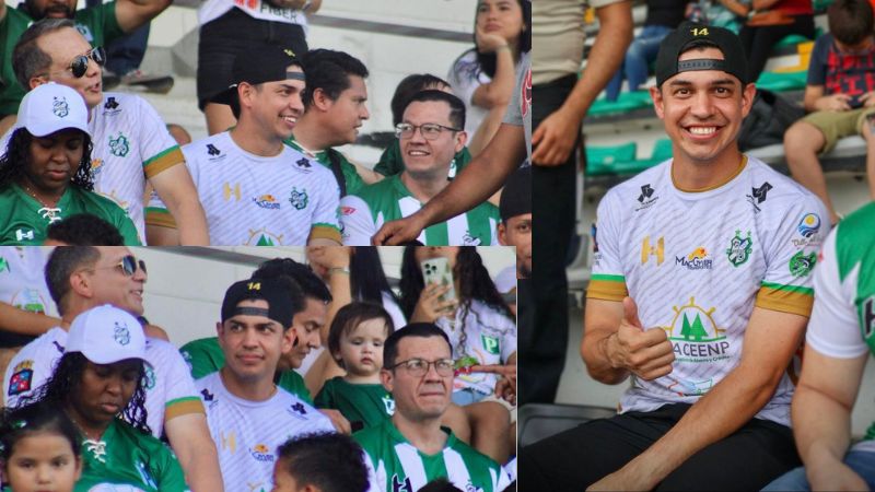 Mauricio Dubón la pasó a lo grande en las graderías del estadio Excélsior.