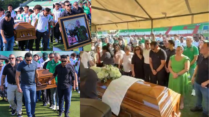 Familiares, jugadores, directivos y aficionados le dieron el último adiós al presidente, Orinson Amaya.