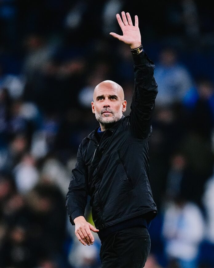El entrenador del Manchester City, Pep Guardiola, no se 
