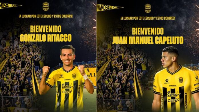 El mediocampista argentino, Gonzalo Gabriel Ritacco De León, y el defensa central uruguayo, Juan Manuel Capeluto, son las primeras altas del Real España para el torneo de Clausura 2026.
