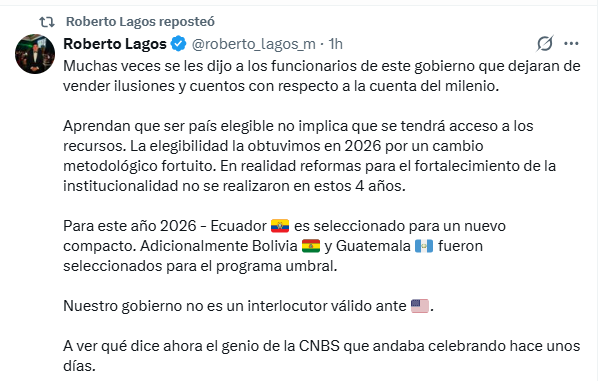 Roberto Lagos en X