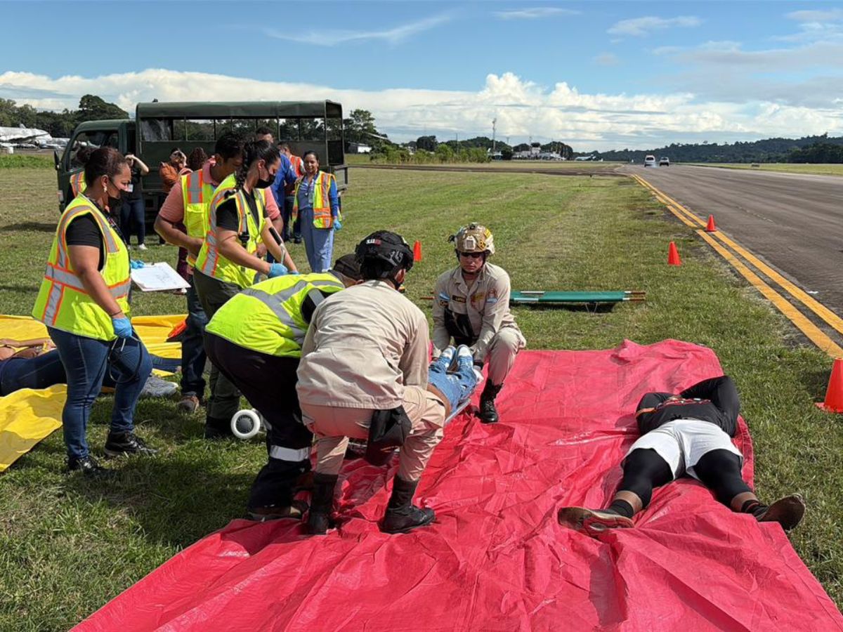 SAN aclara que supuesto accidente aéreo en La Ceiba fue solo un simulacro