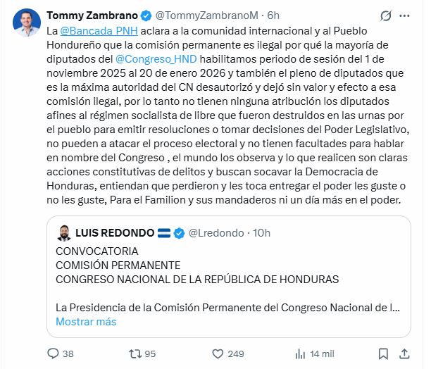 Tomás Zambrano en X
