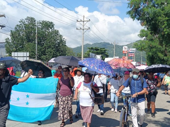 protesta de Koriun en Choloma