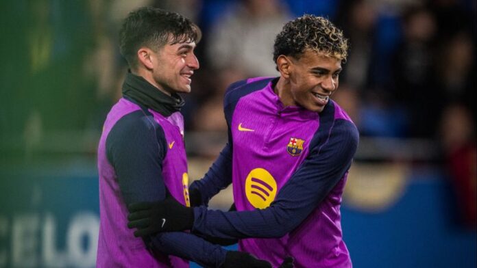 Pedri y Lamine Yamal son el rostro del Barcelona previo al partido contra el Espanyol.